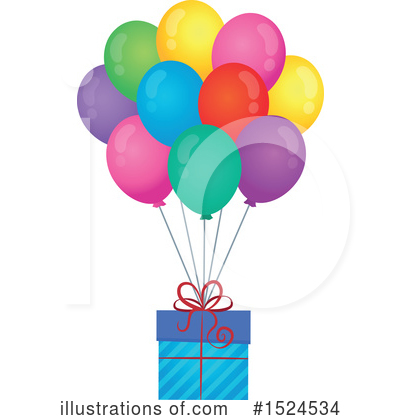 Party Balloons Clipart #1524534 by visekart