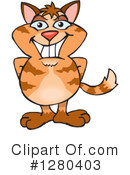 Ginger Cat Clipart #1280403 by Dennis Holmes Designs