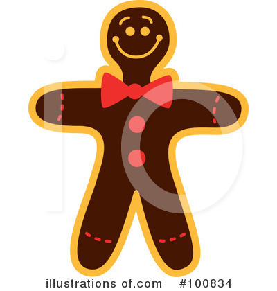 Royalty-Free (RF) Gingerbread Clipart Illustration by Zooco - Stock Sample #100834