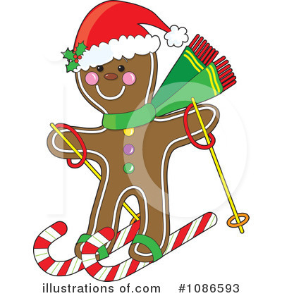 Royalty-Free (RF) Gingerbread Man Clipart Illustration by Maria Bell - Stock Sample #1086593