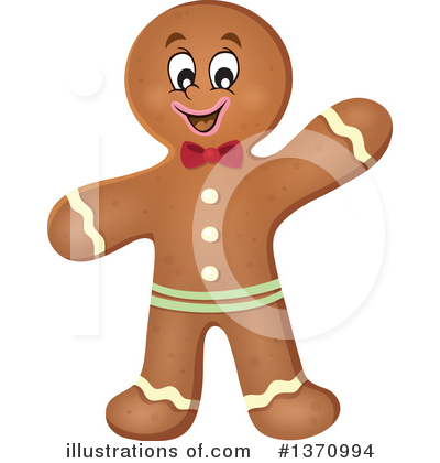 Royalty-Free (RF) Gingerbread Man Clipart Illustration by visekart - Stock Sample #1370994