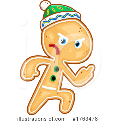 Royalty-Free (RF) Gingerbread Man Clipart Illustration by Hit Toon - Stock Sample #1763478
