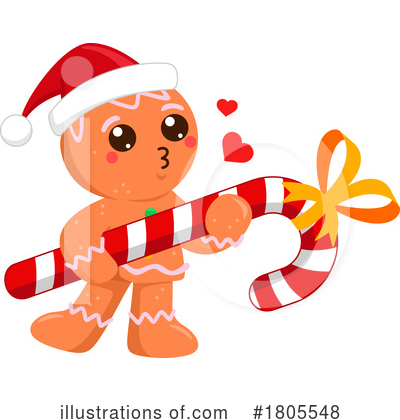 Royalty-Free (RF) Gingerbread Man Clipart Illustration by Hit Toon - Stock Sample #1805548