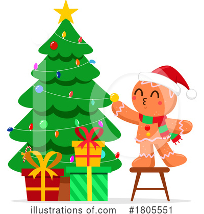 Christmas Tree Clipart #1805551 by Hit Toon