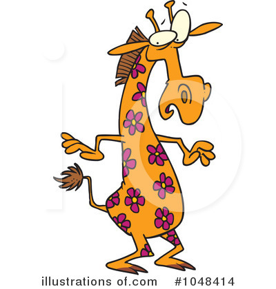 Royalty-Free (RF) Giraffe Clipart Illustration by toonaday - Stock Sample #1048414