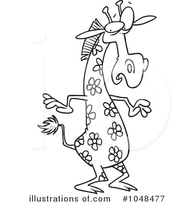 Royalty-Free (RF) Giraffe Clipart Illustration by toonaday - Stock Sample #1048477