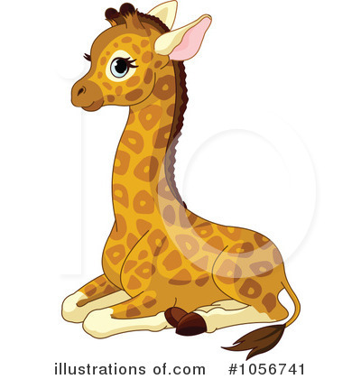 Royalty-Free (RF) Giraffe Clipart Illustration by Pushkin - Stock Sample #1056741