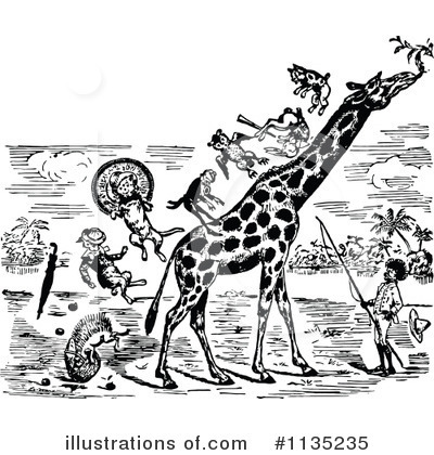 Royalty-Free (RF) Giraffe Clipart Illustration by Prawny Vintage - Stock Sample #1135235