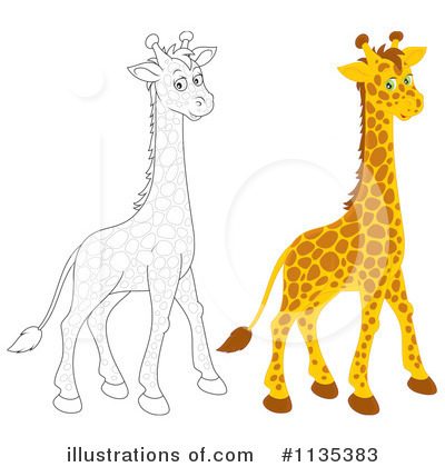 Giraffe Clipart #1135383 by Alex Bannykh