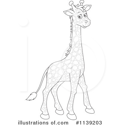 Royalty-Free (RF) Giraffe Clipart Illustration by Alex Bannykh - Stock Sample #1139203