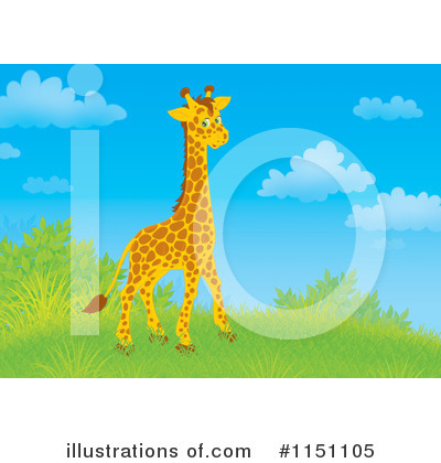 Royalty-Free (RF) Giraffe Clipart Illustration by Alex Bannykh - Stock Sample #1151105