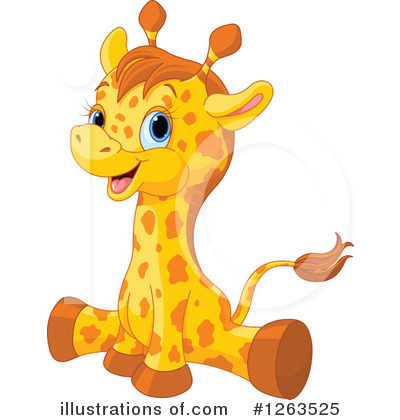 Royalty-Free (RF) Giraffe Clipart Illustration by Pushkin - Stock Sample #1263525