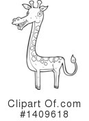 Giraffe Clipart #1409618 by lineartestpilot