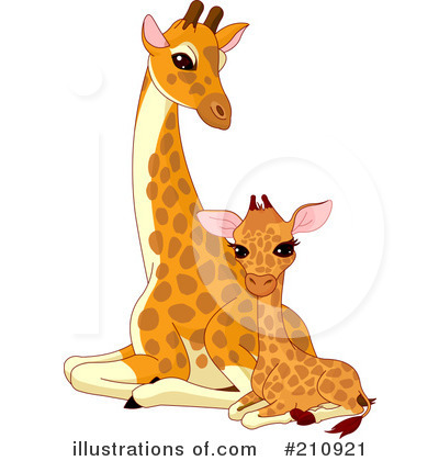 Royalty-Free (RF) Giraffe Clipart Illustration by Pushkin - Stock Sample #210921