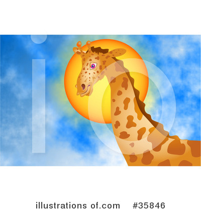Royalty-Free (RF) Giraffe Clipart Illustration by Prawny - Stock Sample #35846