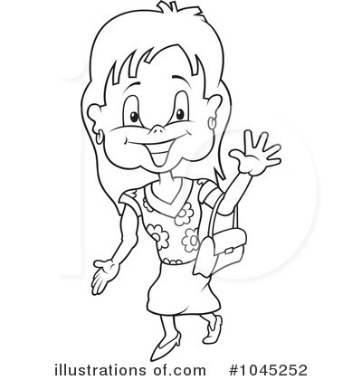 Royalty-Free (RF) Girl Clipart Illustration by dero - Stock Sample #1045252