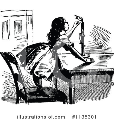 Royalty-Free (RF) Girl Clipart Illustration by Prawny Vintage - Stock Sample #1135301