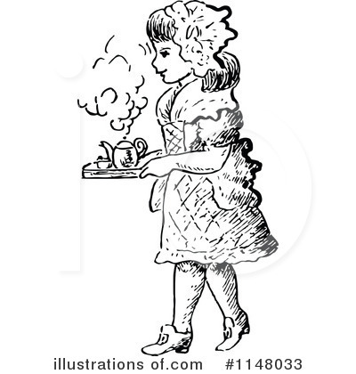Royalty-Free (RF) Girl Clipart Illustration by Prawny Vintage - Stock Sample #1148033