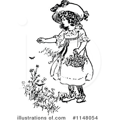 Picking Flowers Clipart #1148054 by Prawny Vintage