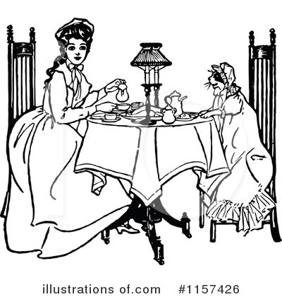 Royalty-Free (RF) Girl Clipart Illustration by Prawny Vintage - Stock Sample #1157426