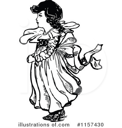 Royalty-Free (RF) Girl Clipart Illustration by Prawny Vintage - Stock Sample #1157430