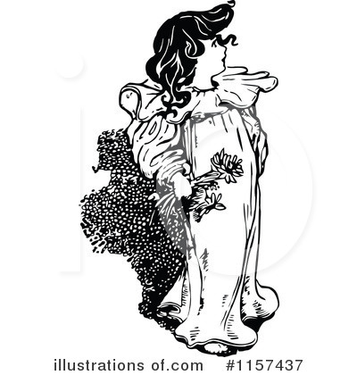 Royalty-Free (RF) Girl Clipart Illustration by Prawny Vintage - Stock Sample #1157437