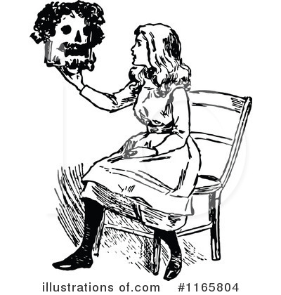 Royalty-Free (RF) Girl Clipart Illustration by Prawny Vintage - Stock Sample #1165804