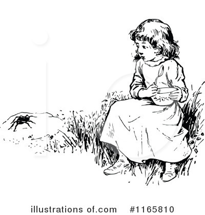 Royalty-Free (RF) Girl Clipart Illustration by Prawny Vintage - Stock Sample #1165810