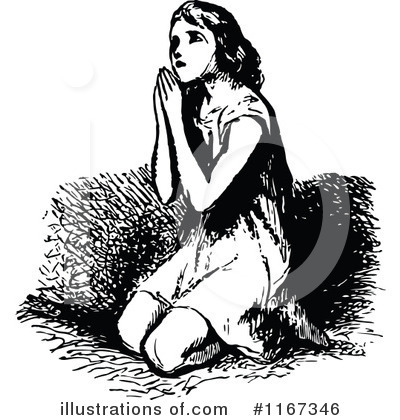 Royalty-Free (RF) Girl Clipart Illustration by Prawny Vintage - Stock Sample #1167346