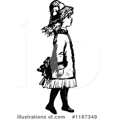 Royalty-Free (RF) Girl Clipart Illustration by Prawny Vintage - Stock Sample #1167349