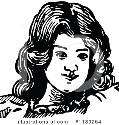 Royalty-Free (RF) Girl Clipart Illustration by Prawny Vintage - Stock Sample #1180264