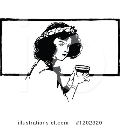 Royalty-Free (RF) Girl Clipart Illustration by Prawny Vintage - Stock Sample #1202320
