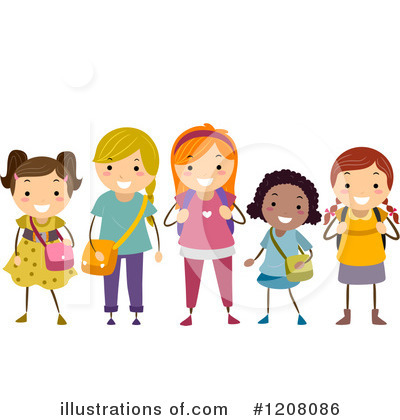 Royalty-Free (RF) Girl Clipart Illustration by BNP Design Studio - Stock Sample #1208086