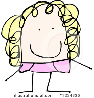 Royalty-Free (RF) Girl Clipart Illustration by lineartestpilot - Stock Sample #1234326