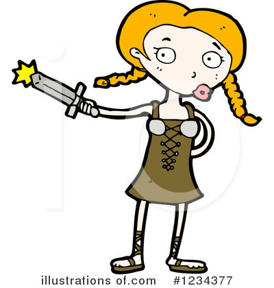 Royalty-Free (RF) Girl Clipart Illustration by lineartestpilot - Stock Sample #1234377
