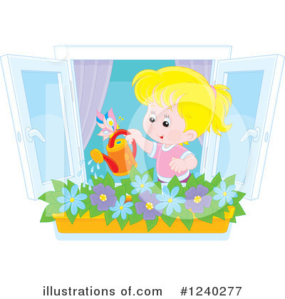 Royalty-Free (RF) Girl Clipart Illustration by Alex Bannykh - Stock Sample #1240277