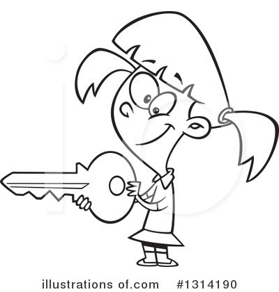 Royalty-Free (RF) Girl Clipart Illustration by toonaday - Stock Sample #1314190