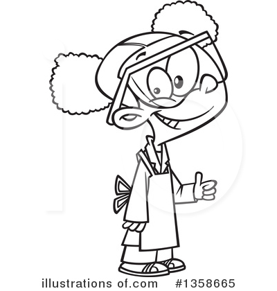Royalty-Free (RF) Girl Clipart Illustration by toonaday - Stock Sample #1358665