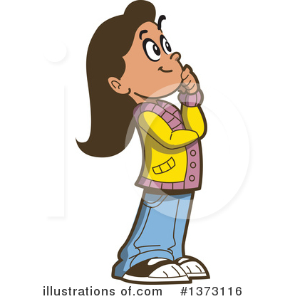 School Girl Clipart #1373116 by Clip Art Mascots