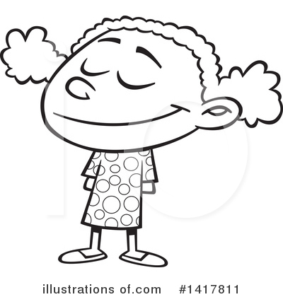 Royalty-Free (RF) Girl Clipart Illustration by toonaday - Stock Sample #1417811