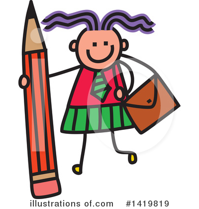 Royalty-Free (RF) Girl Clipart Illustration by Prawny - Stock Sample #1419819