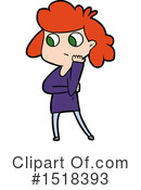 Girl Clipart #1518393 by lineartestpilot