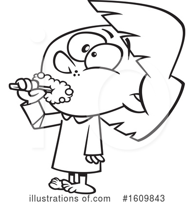 Brushing Teeth Clipart #1609843 by toonaday