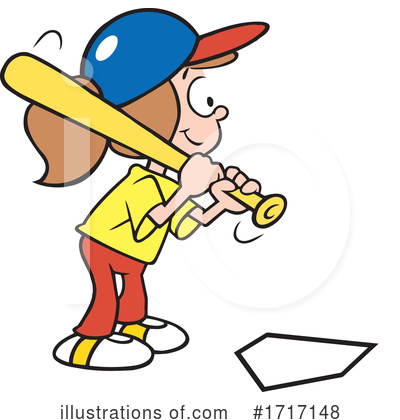 Baseball Bat Clipart #1717148 by Johnny Sajem