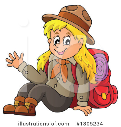 Royalty-Free (RF) Girl Scout Clipart Illustration by visekart - Stock Sample #1305234