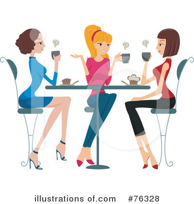 Royalty-Free (RF) Girlfriends Clipart Illustration by BNP Design Studio - Stock Sample #76328