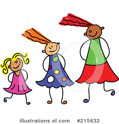 Royalty-Free (RF) Girls Clipart Illustration by Prawny - Stock Sample #215632