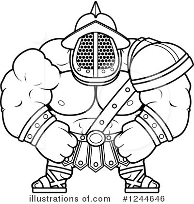 Royalty-Free (RF) Gladiator Clipart Illustration by Cory Thoman - Stock Sample #1244646