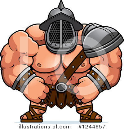Royalty-Free (RF) Gladiator Clipart Illustration by Cory Thoman - Stock Sample #1244657