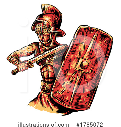 Gladiator Clipart #1785072 by Domenico Condello